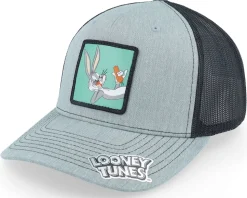 Bugs Bunny With Carrot Heather Grey/Black Trucker - Looney Tunes