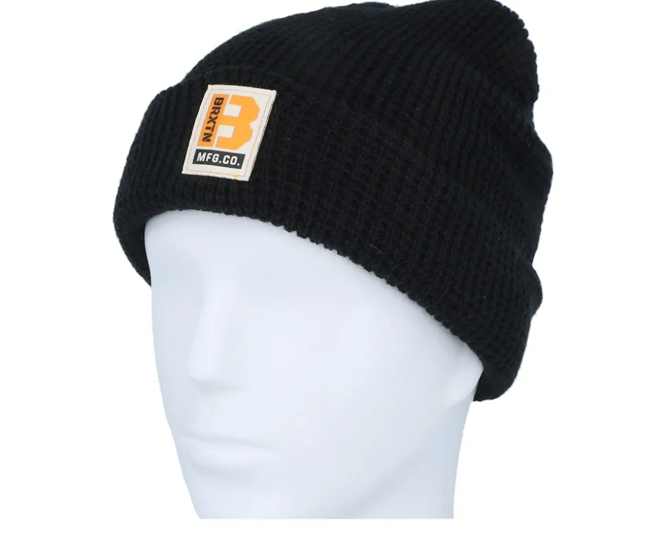 Builders Waffle Knit Beanie Black Cuff - Brixton