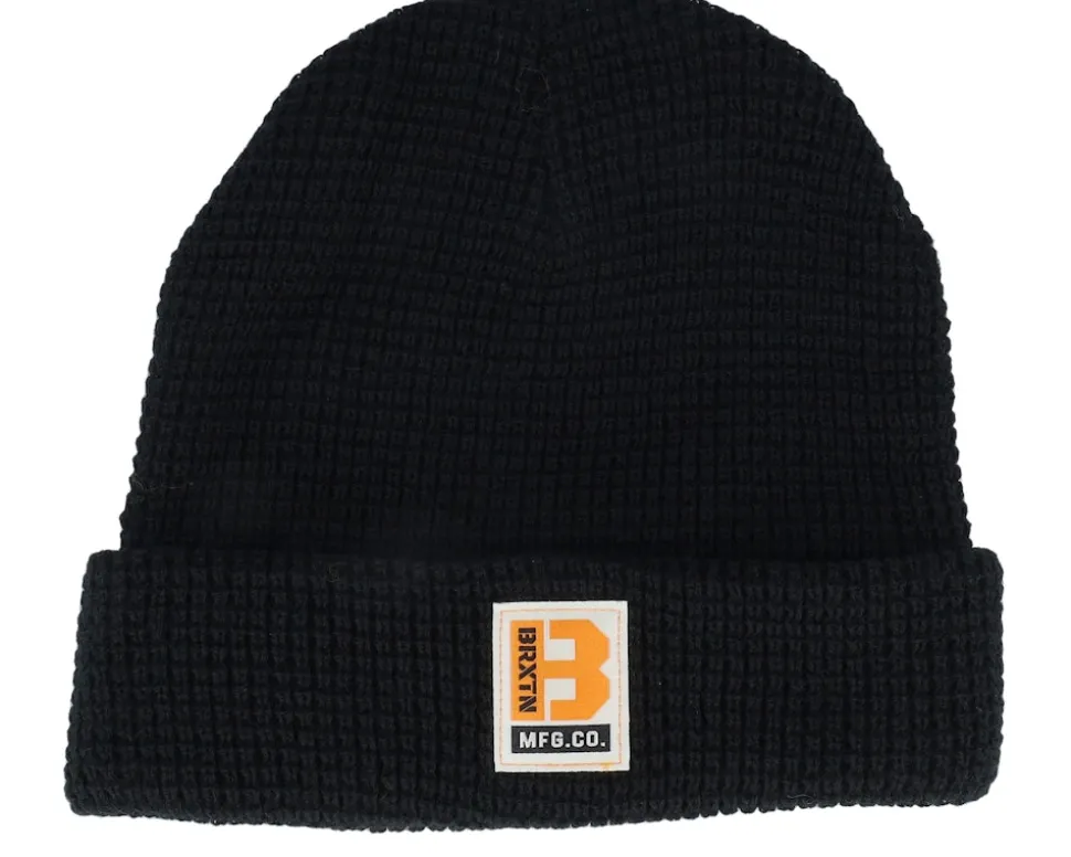 Builders Waffle Knit Beanie Black Cuff - Brixton