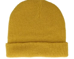 Builders Waffle Knit Beanie Yellow Cuff - Brixton