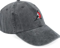 Bullfinch Bird Vintage Washed Black Dad Cap - Iconic
