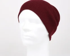 Burgundy Cuff Blank Beanie - Beechfield