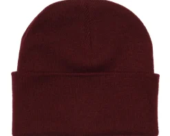 Burgundy Cuff Blank Beanie - Beechfield