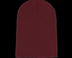 Burgundy Long Blank Beanie - Beechfield