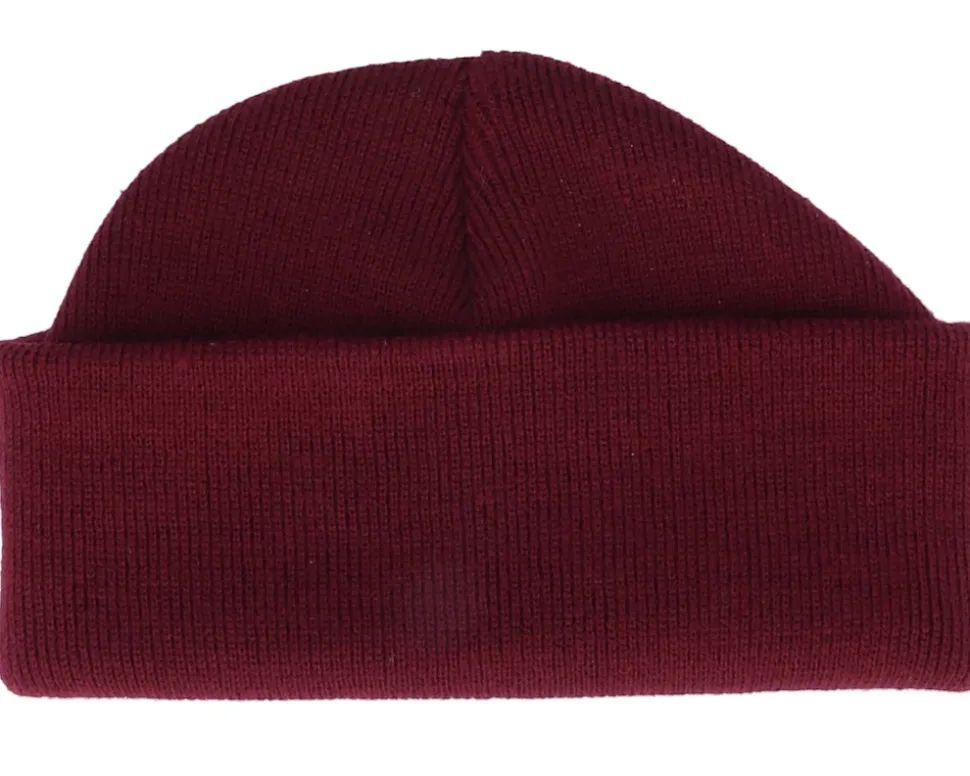 Burgundy Short Blank Beanie - Beechfield