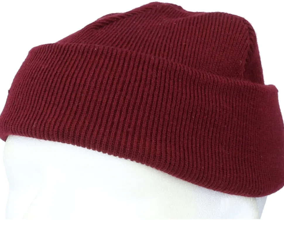 Burgundy Short Blank Beanie - Beechfield
