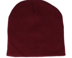 Burgundy Traditional Blank Beanie - Beechfield