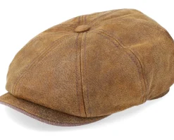 Burney Pig Skin Flat Cap - Stetson