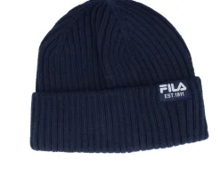 Butte Fisherman Beanie Flag Logo Black Iris Cuff - Fila