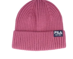 Butte Fisherman Beanie Flag Logo Red Violet Cuff - Fila