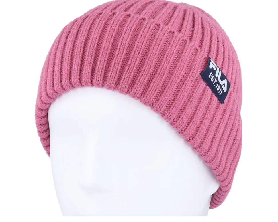 Butte Fisherman Beanie Flag Logo Red Violet Cuff - Fila