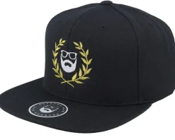 Caesar Logo Black Snapback - Bearded Man