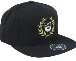 Caesar Logo Black Snapback - Bearded Man