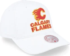 Calgary Flames All In Pro White Adjustable - Mitchell & Ness