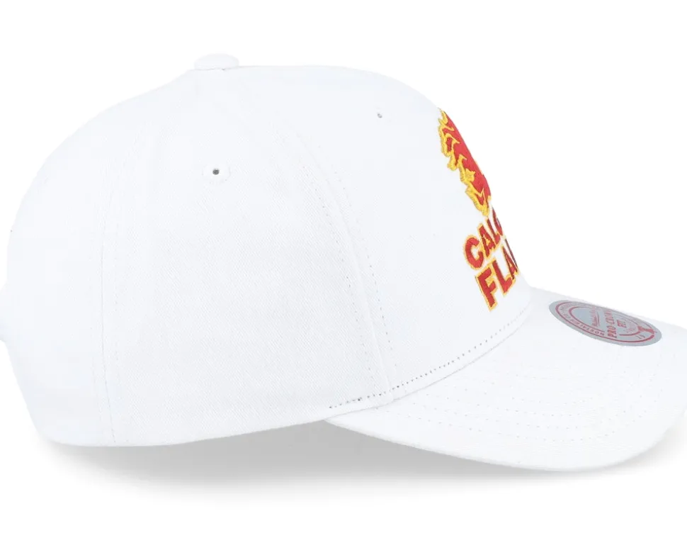 Calgary Flames All In Pro White Adjustable - Mitchell & Ness