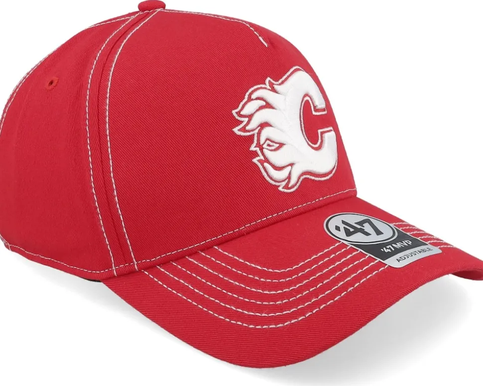 Calgary Flames Contrast Stitch 47 Mvp Dt Red A-frame Adjustable - 47 Brand