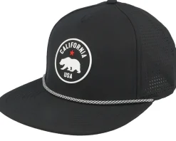 California Buxton Pro Black Perforated A-Frame Snapback - American Needle