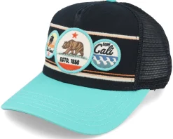 California Domino Black/Seafom Trucker - American Needle
