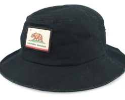 California Twill Patch Black Bucket - American Needle