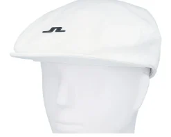 Campbell White Flat Cap - J.Lindeberg