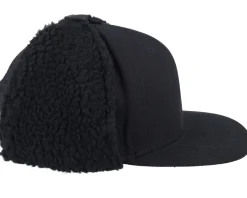 Canvas Flatbrim Black Earflap - Equip