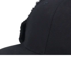 Canvas Flatbrim Black Earflap - Equip