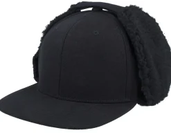 Canvas Flatbrim Black Earflap - Equip