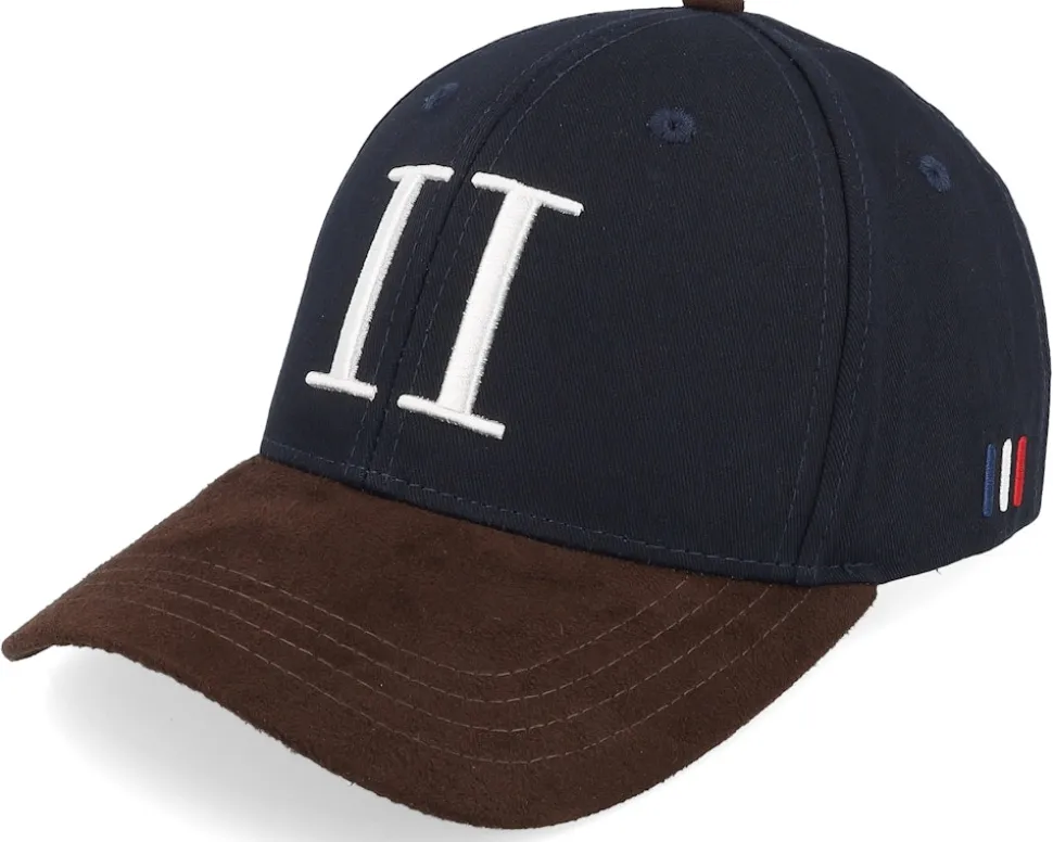 Cap Contrast Suede Ii Dark Navy/Coffee Brown Adjustable - Les Deux