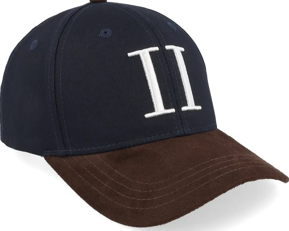Cap Contrast Suede Ii Dark Navy/Coffee Brown Adjustable - Les Deux