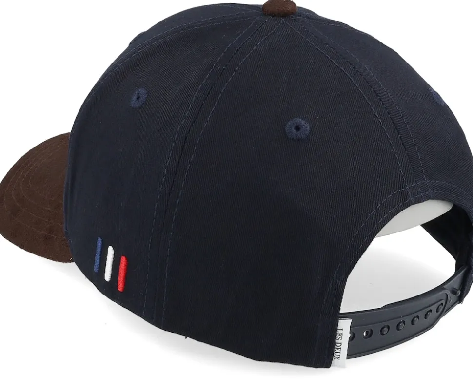 Cap Contrast Suede Ii Dark Navy/Coffee Brown Adjustable - Les Deux