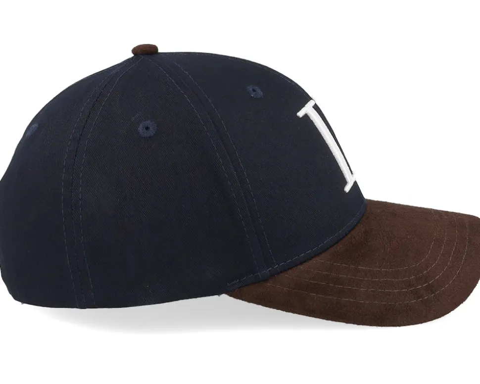 Cap Contrast Suede Ii Dark Navy/Coffee Brown Adjustable - Les Deux
