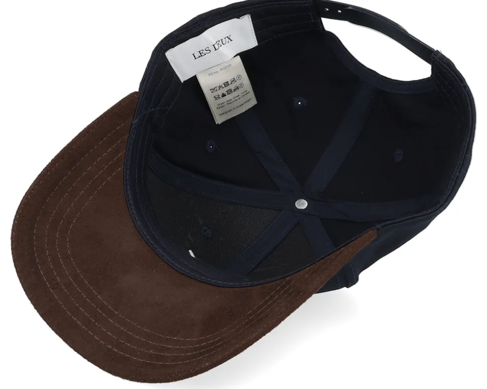Cap Contrast Suede Ii Dark Navy/Coffee Brown Adjustable - Les Deux