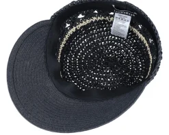 Cap In Fancy Paper Crochet Black Fitted - Seeberger
