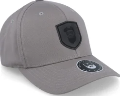 Cap Man Badge Patch Grey Flexfit - Bearded Man