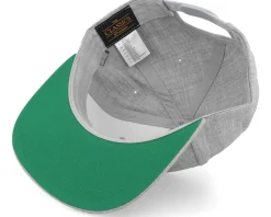 Cap Man Badge Patch Heather Grey Snapback - Bearded Man