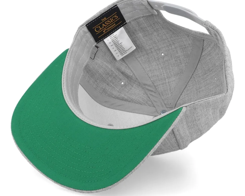 Cap Man Badge Patch Heather Grey Snapback - Bearded Man