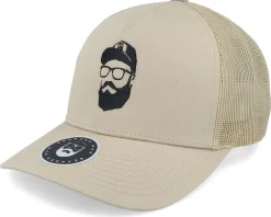 Cap Man Beige Trucker - Bearded Man