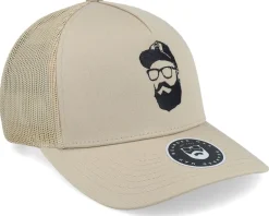 Cap Man Beige Trucker - Bearded Man