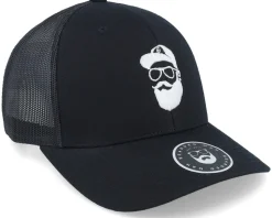 Cap Man Black Trucker - Bearded Man