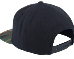 Cap Man Black/Camo Snapback - Bearded Man