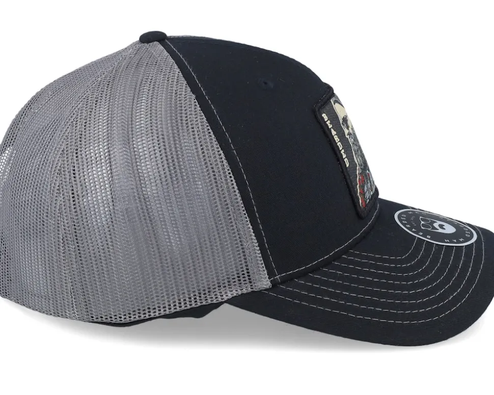 Cap Man Modern 112 Split Black/Charcoal Trucker - Bearded Man