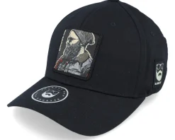 Cap Man Modern Black Flexfit Wooly Combed - Bearded Man