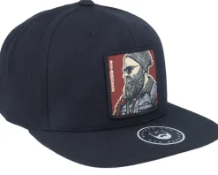 Cap Man Modern Black Snapback - Bearded Man