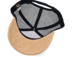 Cap Man Modern Cord Caramel/Black A-frame Trucker - Bearded Man