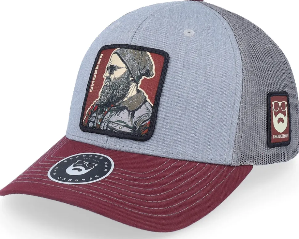Cap Man Modern Cord Caramel/Black A-frame Trucker - Bearded Man