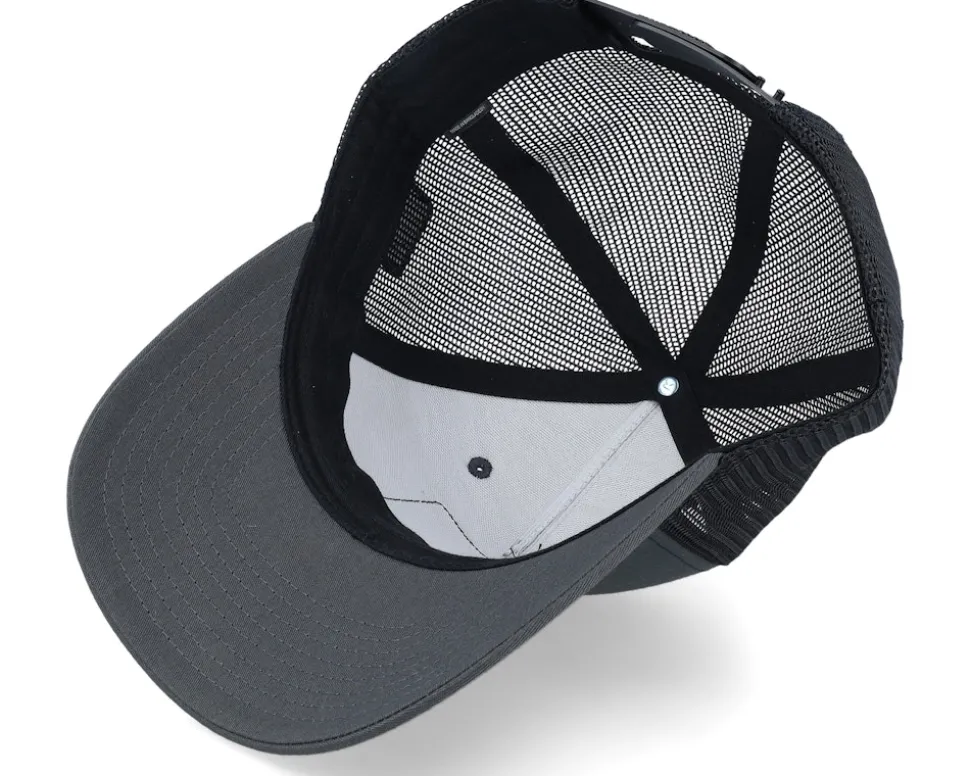 Cap Man Modern 112fp Split Charcoal/Black Trucker - Bearded Man