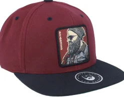 Cap Man Modern Maroon/Black Snapback - Bearded Man