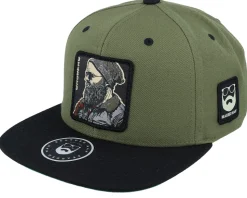 Cap Man Modern Olive/Black Snapback - Bearded Man