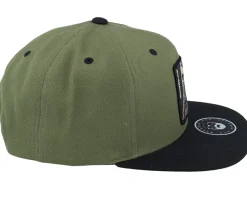 Cap Man Modern Olive/Black Snapback - Bearded Man