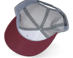 Cap Man Modern Tri Heather Grey/Charcoal/Maroon Trucker - Bearded Man